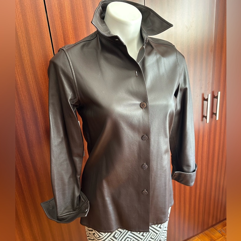 New Vintage2000’s LAFAYETTE New York 148 Petite 100% Leather Jacket s0(fit XS/S)